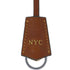 Leather Monogram Key Fob olive brown honey